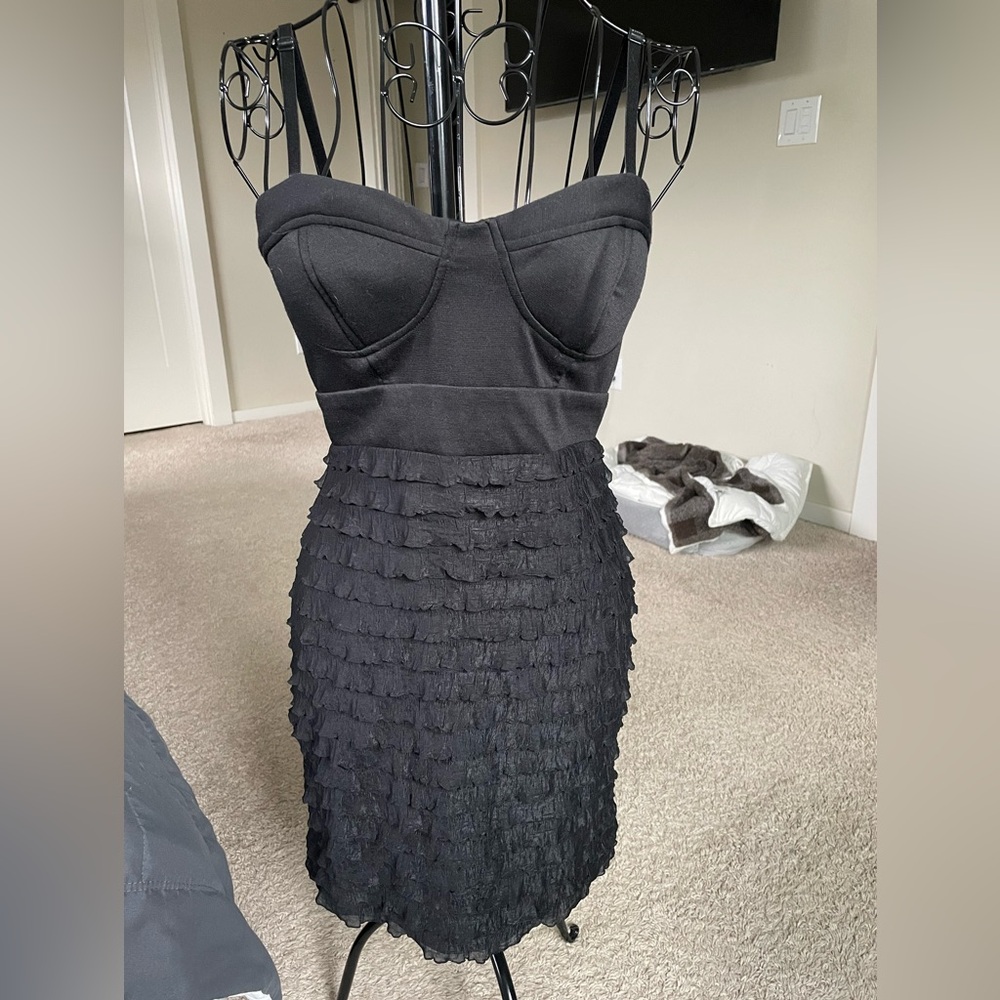 Black Ruffled Dress, size medium